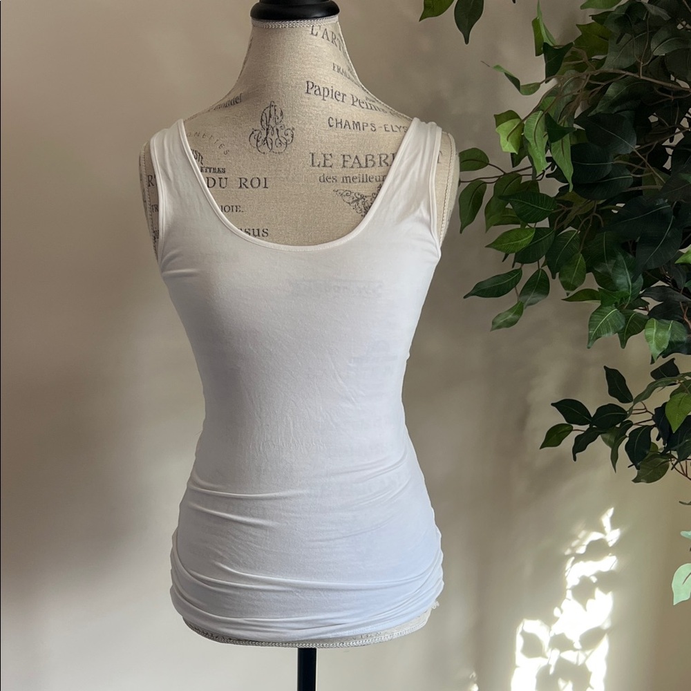 Perfect Basic Stretchy White Tank Top